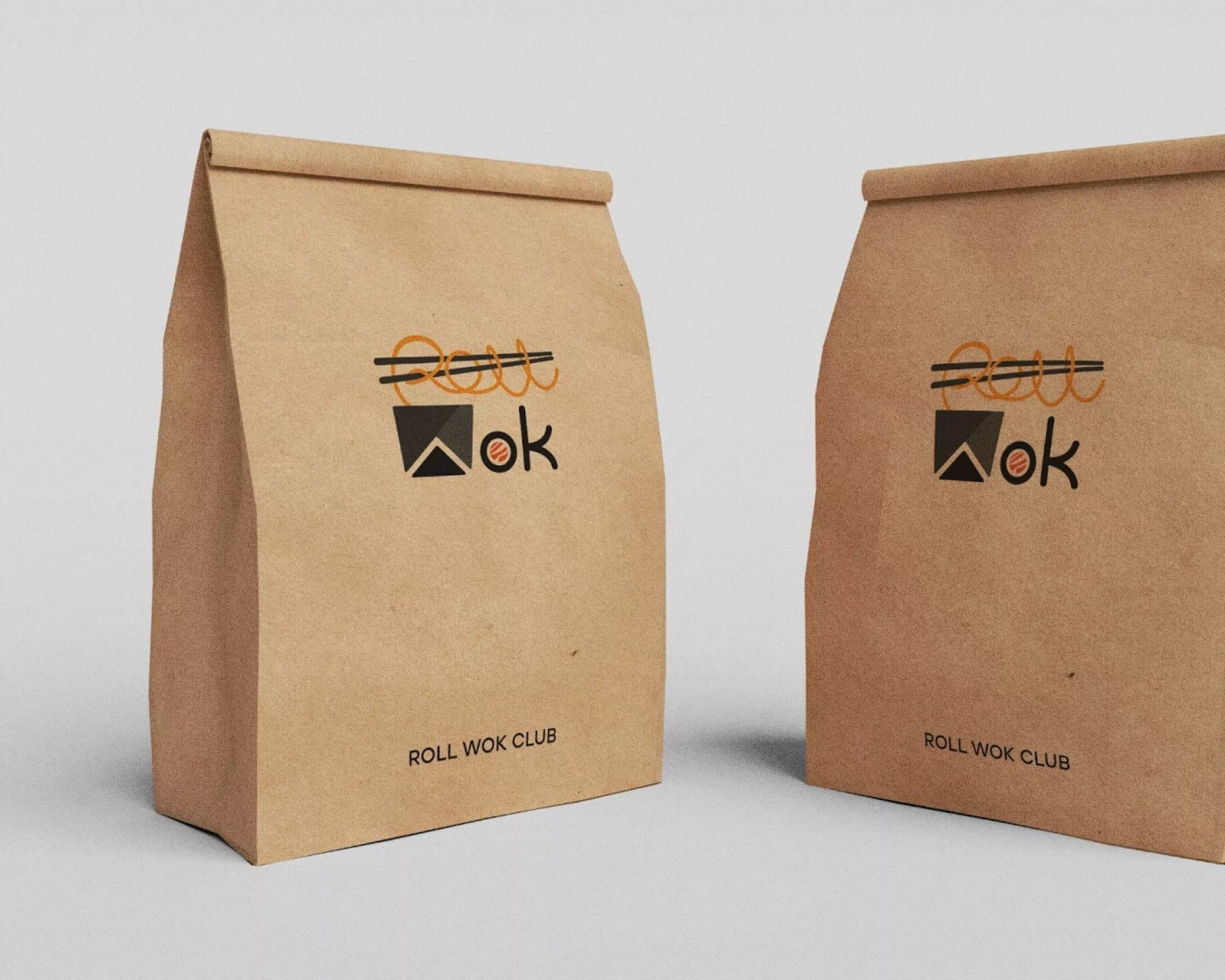 Создание дизайна упаковки суши-бара «Roll Wok Club» в Поворино